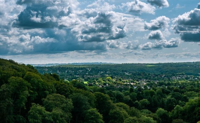 Views of the surrounding countryside at Blaise Castle Estate 