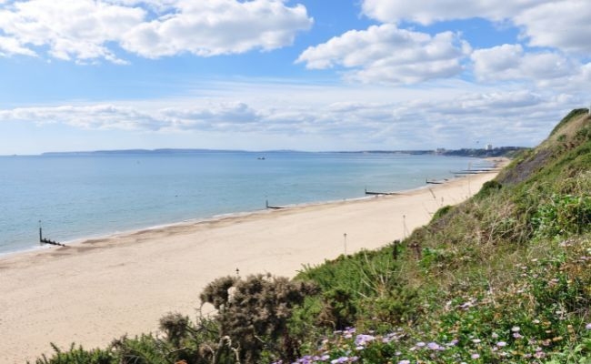 A quiet, clear day at Bournemouth Beach