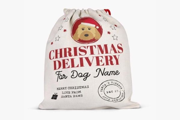 Yappy's personalised santa sack for your dog