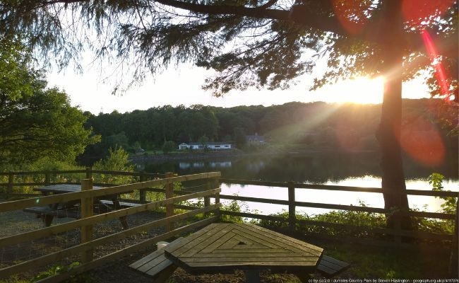 A quiet morning by the lake at Jumbles Country Park