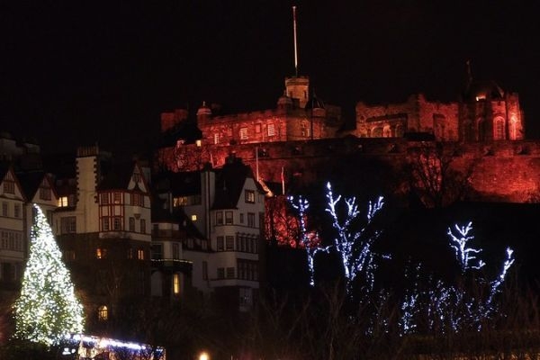 Christmas lights in Edinburgh