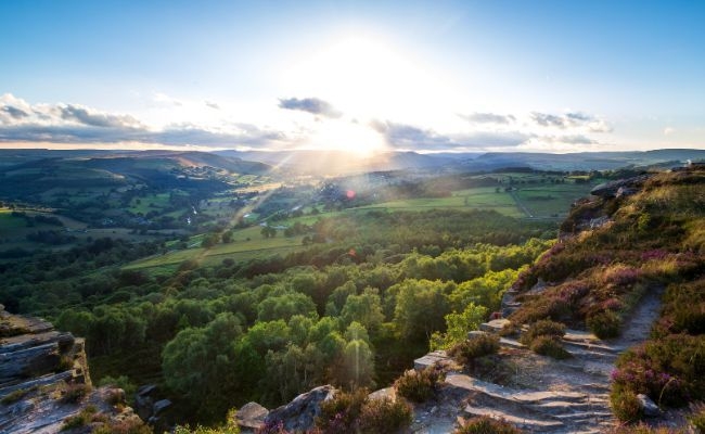 Peak District National Park on a clear morning