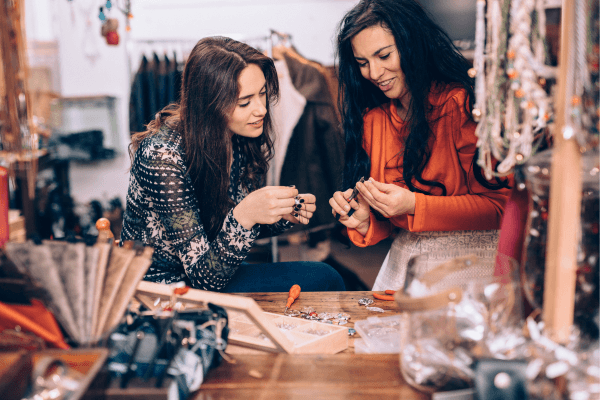 Students Relaxing with Crafts